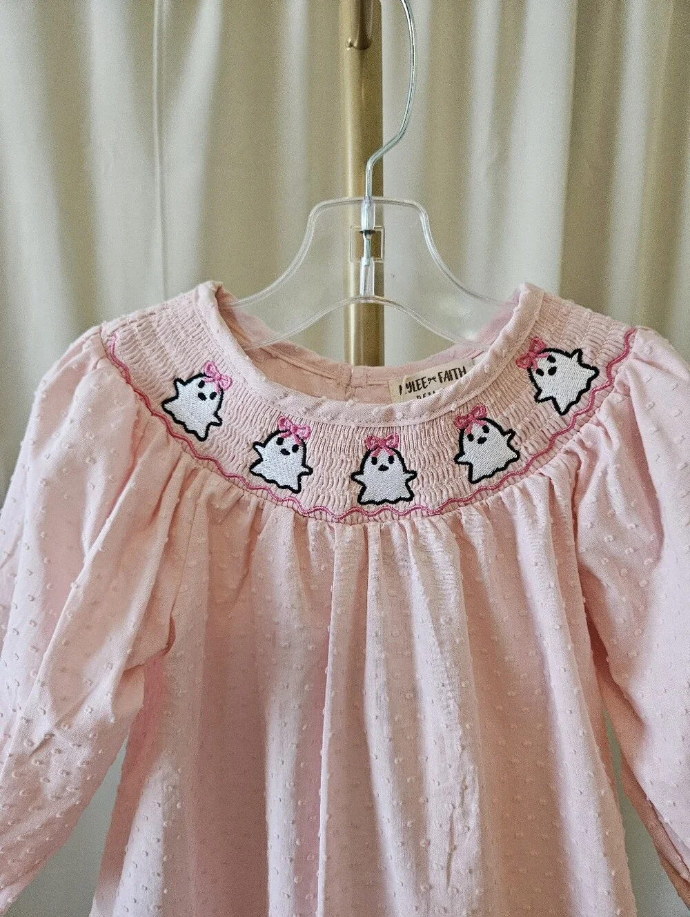 Rylee Faith Designs Smocked Ghost Bishop Dress Size 2